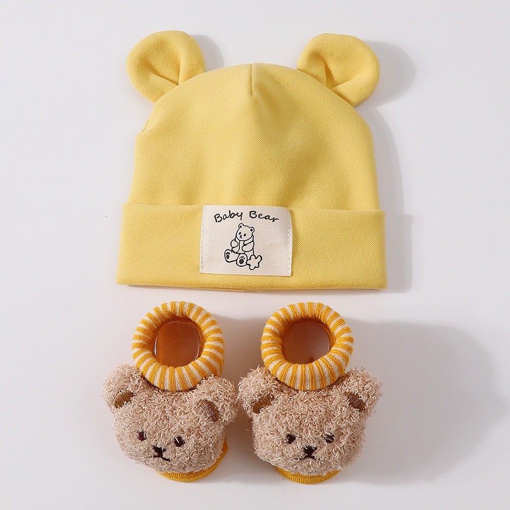 2Pcs/Set Cotton Baby Hat Socks - Baby Hat Beanie 评论和价格